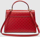 Padlock GG Signature Top-Handle Leather Bag - (Black, Red, Pink) - DESIGNER INSPIRED FASHIONS