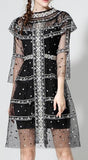 Embroidered Mesh & Tulle Dress