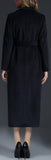 Long Black Cashmere Blend Coat