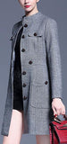 Grey Military Coat - DESIGNER INSPIRED FASHIONS