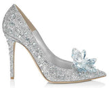 'Cinderella' Inspired Crystal Covered Pointy Toe Pump - DESIGNER INSPIRED FASHIONS