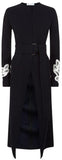 Black Embroidered-Sleeve Coat - DESIGNER INSPIRED FASHIONS