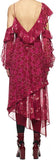 Asymmetric Devor̩ Print Dress