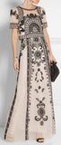 'Delphia' Embroidered Cropped Tulle Top & Long Organza Skirt Set - DESIGNER INSPIRED FASHIONS