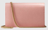 GG Marmont Leather Mini Chain Bag, Light Pink