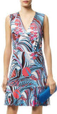 'Grasshopper' Sleeveless V-Neck Silk Dress - DESIGNER INSPIRED FASHIONS