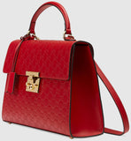 Padlock GG Signature Top-Handle Leather Bag - (Black, Red, Pink) - DESIGNER INSPIRED FASHIONS