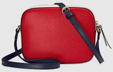 GG Soho Leather Shoulder Bag - (Red, Pink or Navy Blue) - DESIGNER INSPIRED FASHIONS