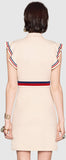 'Sylvie Web' Ruffle Zip-Front Dress, White - DESIGNER INSPIRED FASHIONS