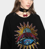 UFO Sequin Embroidered Sweatshirt
