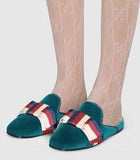 Velvet Slipper with Sylvie Bow