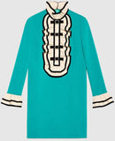 Ruffled Bib Mini Dress - DESIGNER INSPIRED FASHIONS