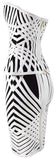 Black & White Techno Strapless Bandage Top & Skirt Set - DESIGNER INSPIRED FASHIONS