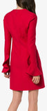 Ruffled Mini Dress, Red