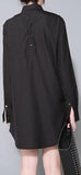 Long Black 2-Way Shirt - DESIGNER INSPIRED FASHIONS
