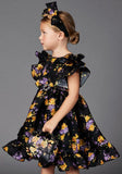 Black Floral Print Dress - DESIGNER INSPIRED FASHIONS