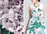 Hydrangea Appliques Jacquard Shift Dress - DESIGNER INSPIRED FASHIONS