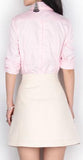 Embroidered Bow-Tie Blouse & Embellished Skirt Set - DESIGNER INSPIRED FASHIONS