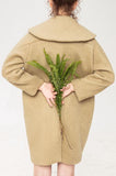 Bow-Collar Single Breasted Coat