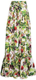Fig Print Maxi Skirt