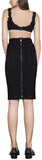 Black Stretch Ruffled Cut-Out Dress