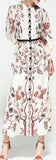Printed Button-Down Midi Dress