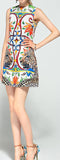 Majolica & Cheetah Print Dress