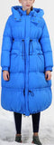 Blue Paneled Puffer Coat
