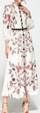 Printed Button-Down Midi Dress