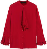Georgette Ruffled Blouse - DESIGNER INSPIRED FASHIONS