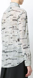 Newspaper Print Blouse