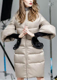 Ruffle Applique Down Coat - DESIGNER INSPIRED FASHIONS