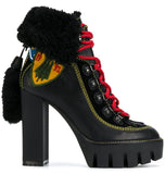 'Stivale' Ankle Boots, Black Fur