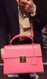 Padlock GG Signature Top-Handle Leather Bag - (Black, Red, Pink) - DESIGNER INSPIRED FASHIONS