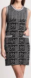Intarsia Knit Silk and Cashmere Blend Tank-Dress