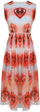 Embellished Heart Printed Dress