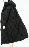 Reversible Down Coat in Black or Khaki - DESIGNER INSPIRED FASHIONS