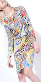 'Mosaico' Print Jersey Silk Dress - DESIGNER INSPIRED FASHIONS