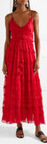 'Eliza' Tiered Silk-Crepon Maxi Dress | DESIGNER INSPIRED FASHIONS