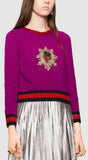 Strawberry Embroidered Knit Sweater - DESIGNER INSPIRED FASHIONS
