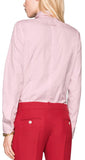 Oxford Shirt with Floral Embroidered Scarf - DESIGNER INSPIRED FASHIONS