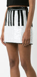 Beaded & Sequin-Embellished Short Piano Skirt - DESIGNER INSPIRED FASHIONS