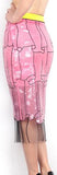 'Tromp l’oeil' Ruffled Effect Sequined Tulle skirt - DESIGNER INSPIRED FASHIONS