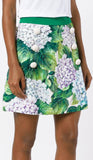 Hydrangea-Print Organza Cropped Jacket & Skirt Set - DESIGNER INSPIRED FASHIONS