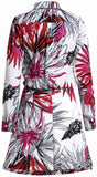 Floral-Print Embellished Shirt & Skirt Set