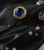 Embellished Wool-Blend Cape-Coat