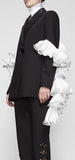 Ruffle-Sleeve Blazer Jacket