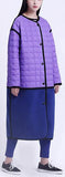 Two-Toned Oversized Quilted Wool Coat