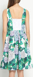 Hydrangea Silk-Blend Dress