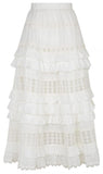 Corsair Layered Frill Skirt, White